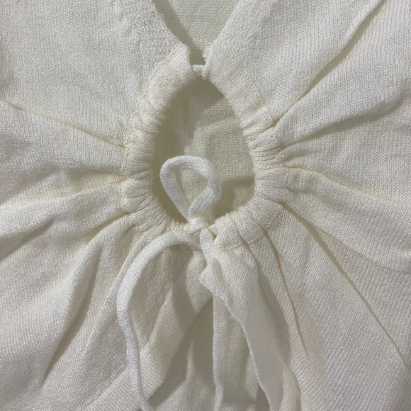 Women's Front Tie, Drawstring t-shirt - Picture 2 of 4